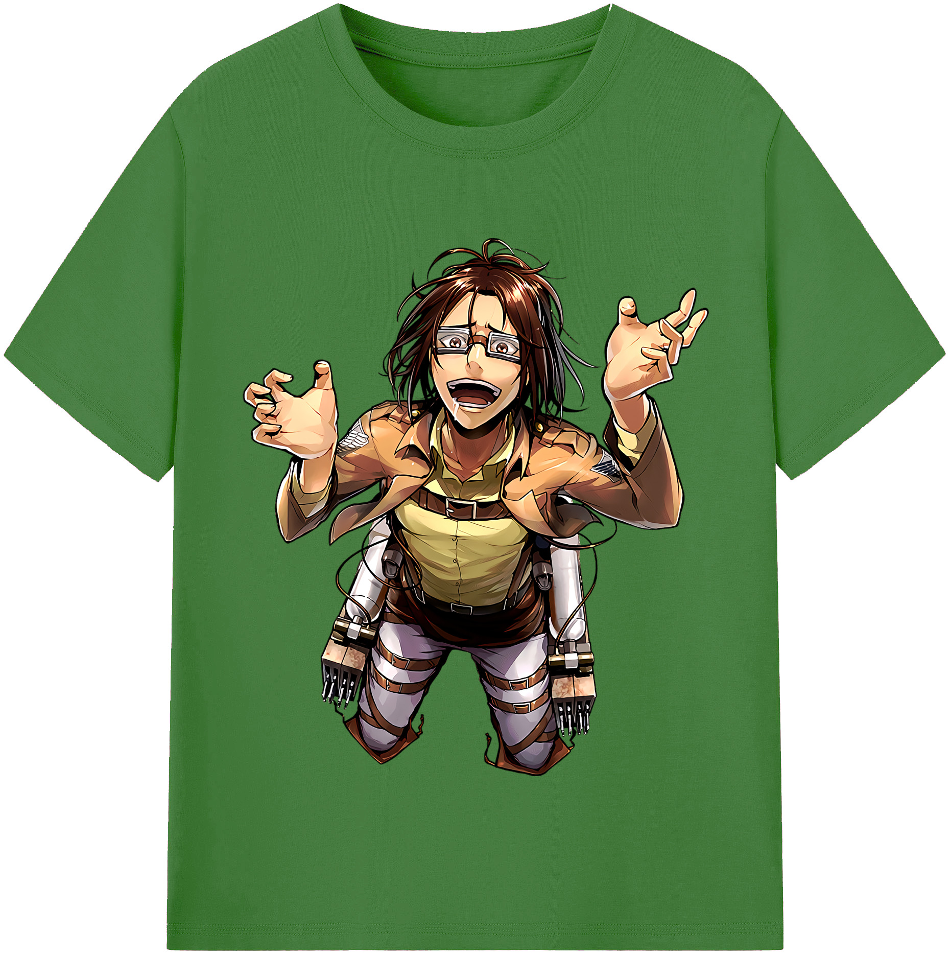 （画像用） 進撃の巨人 ハンジ·ゾエ Attack on Titan Hanji Zoe レディースカジュアルプリントTシャツ（綿100％）
